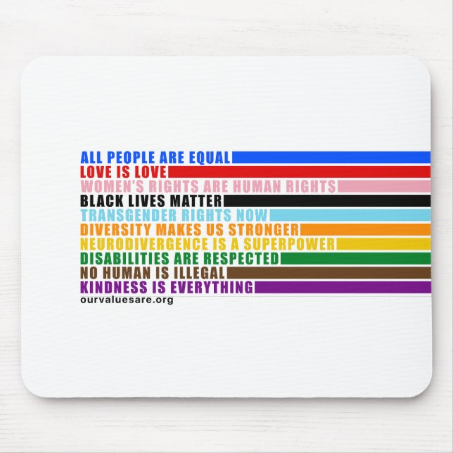 Alfombrilla De Ratón Nuestros valores son (Frente)
