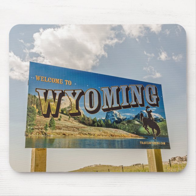 Alfombrilla De Ratón Nueva bienvenida al Rótulo Wyoming - Fronteras est (Frente)