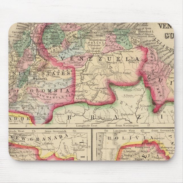 Alfombrilla De Ratón Nueva Granada, Venezuela, Mapa Guayana de Mitchell (Frente)