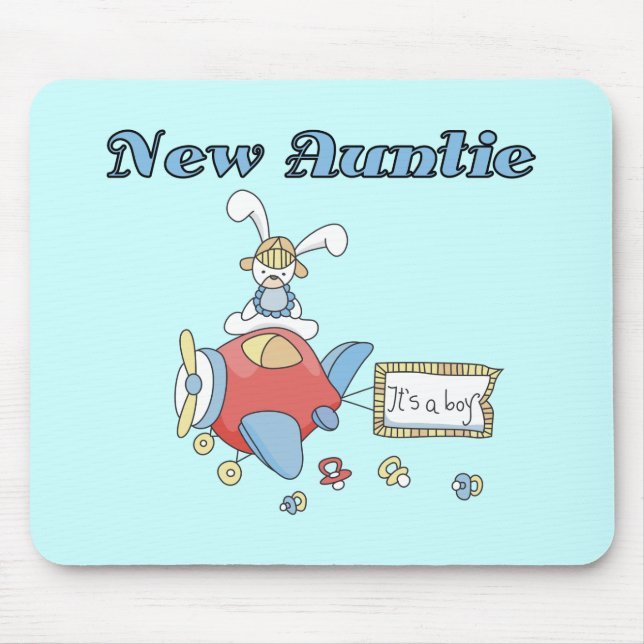 Alfombrilla De Ratón Nueva tía - Camisetas y regalos de avión (Frente)
