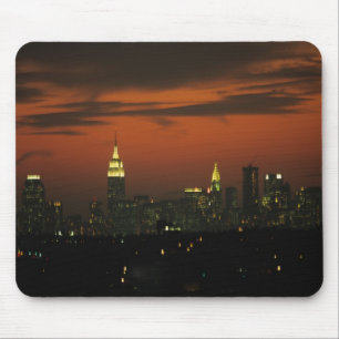 Alfombrilla De Ratón Nueva York, EE. UU. Silueta de Manhattan uptown 2