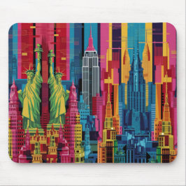Alfombrilla De Ratón Nueva York en el Vibrante Style de Kobra