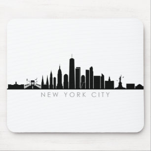 Alfombrilla De Ratón NUEVA YORK NYC Manhatten USA Skyline Silhouette