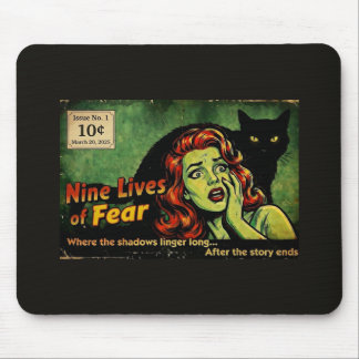 Alfombrilla De Ratón Nueve vidas de miedo – Edición No. 1 Retro Horror 