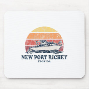 Alfombrilla De Ratón Nuevo barco retro Port Richey Fl Vintage