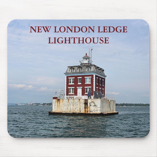 Alfombrilla De Ratón Nuevo faro de London Ledge, Connecticut Mousepad (Frente)