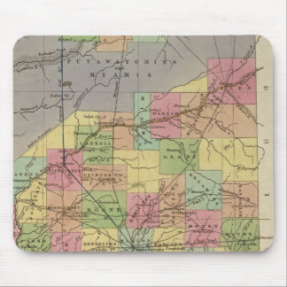 Alfombrilla De Ratón Nuevo mapa de Indiana