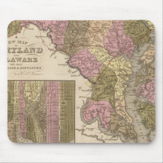 Alfombrilla De Ratón Nuevo mapa de Maryland y Delaware