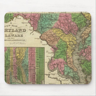 Alfombrilla De Ratón Nuevo mapa de Maryland y Delaware 2