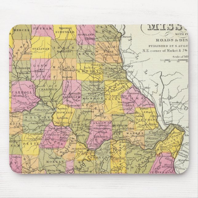 Alfombrilla De Ratón Nuevo Mapa De Misuri (Frente)