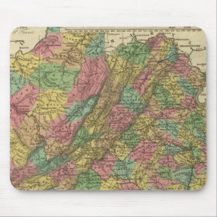 Alfombrilla De Ratón Nuevo Mapa De Virginia 2