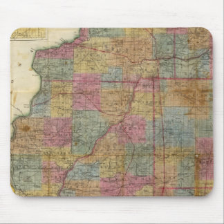 Alfombrilla De Ratón Nuevo mapa seccional del estado de Illinois 2