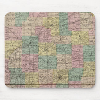 Alfombrilla De Ratón Nuevo mapa seccional y municipal de Indiana