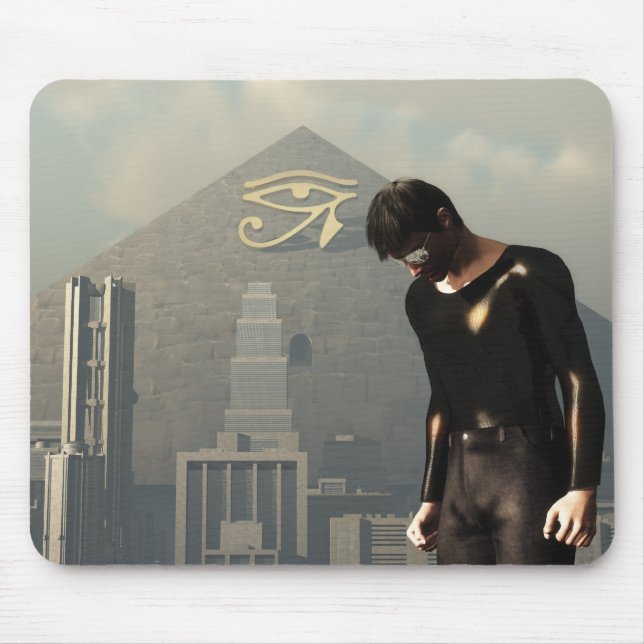 Alfombrilla De Ratón Nuevo paisaje urbano del orden mundial (Frente)