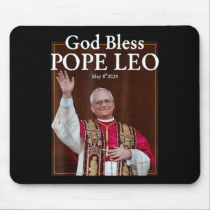 Alfombrilla De Ratón Nuevo papa 2025 Dios bendiga al Papa León 8 de may
