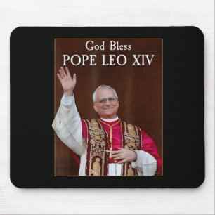 Alfombrilla De Ratón Nuevo Papa 2025 Dios bendiga al Papa León Xiv