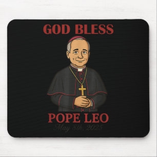 Alfombrilla De Ratón Nuevo Papa 2025 Dios Bendiga al Papa León Xiv 8 de
