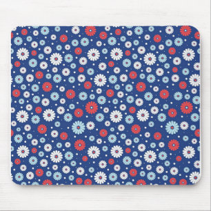 Alfombrilla De Ratón Nuevo regalo para el hogar   Floral Ditsy roja y b