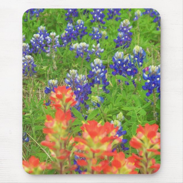 Alfombrilla De Ratón Nuevos azules y rojos (Frente)