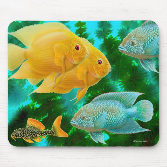 Alfombrilla De Ratón Nuevos Cichlids Mousepad del mundo (Frente)