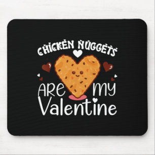 Alfombrilla De Ratón Nuggets De Pollo Son Mi San Valentín Divertidos Nu