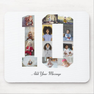 Alfombrilla De Ratón Número 10 Poster de Collage de fotos