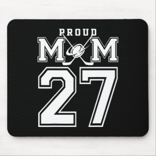 Alfombrilla De Ratón Número 27 Proud Hockey Mom Personalizado Para