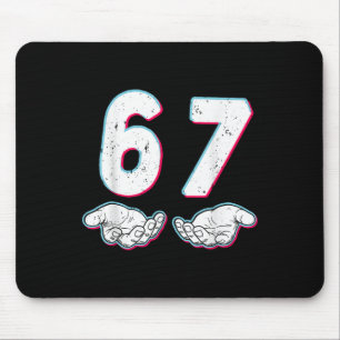 Alfombrilla De Ratón Número 67 coincidente seis siete 6 7 Meme 6-7 Hall