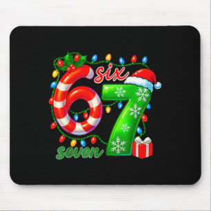 Alfombrilla De Ratón Número 67 Meme Retro Santa 6 7 Fiesta Seis Siete C