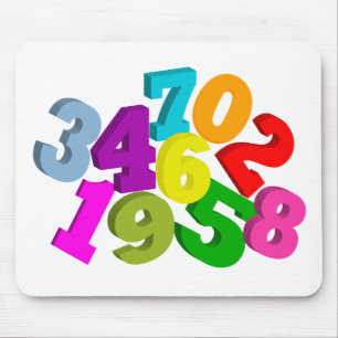 Alfombrilla De Ratón números de la matemáticas en color