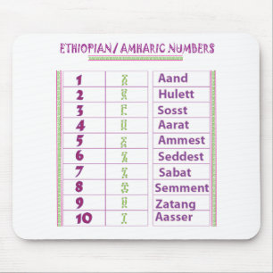 Alfombrilla De Ratón Números etíopes/del Amharic