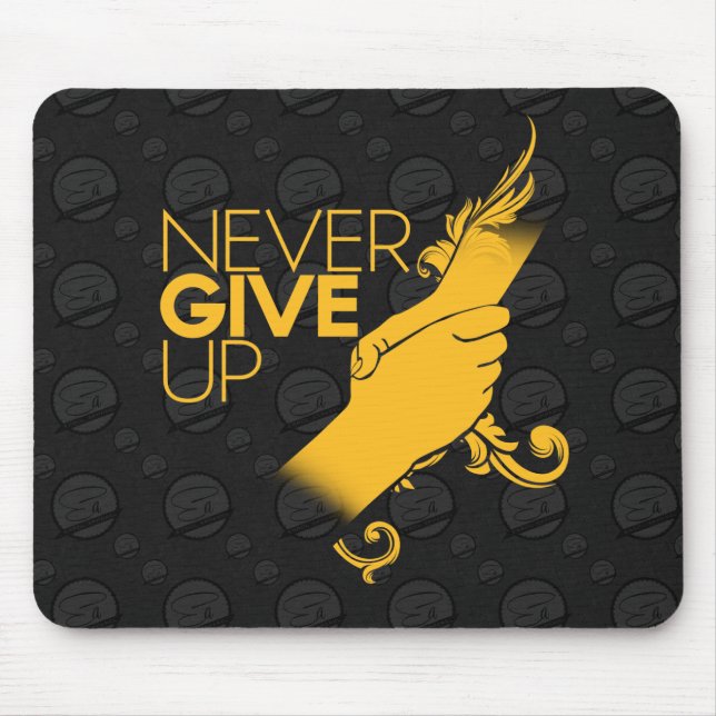 Alfombrilla De Ratón Nunca dé para arriba Mousepad (Frente)