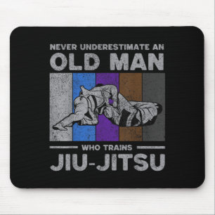 Alfombrilla De Ratón Nunca Subestimes a un Hombre Mayor de Jiu Jitsu Br
