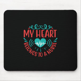 Alfombrilla De Ratón Nurse Gift   Mi Corazón Pertenece A Una Enfermera