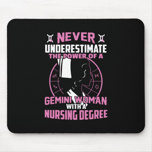 Alfombrilla De Ratón Nurse Gift | Nunca Subestimes El Poder (Frente)