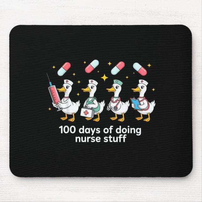 Alfombrilla De Ratón Nurse Skeleton New Year Crew 2026 Funny Er Icu Par (Frente)