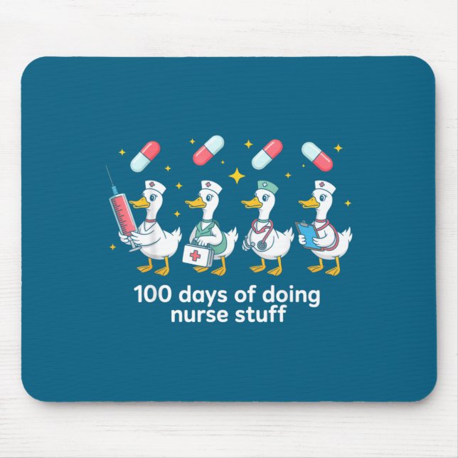 Alfombrilla De Ratón Nurse Skeleton New Year Crew 2026 Funny Er Icu Par (Frente)