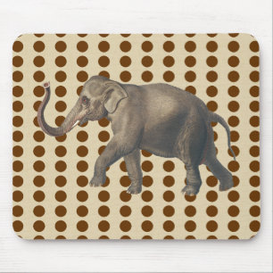 Alfombrilla De Ratón Nutmeg Spice hace puntos con elefante