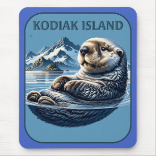 Alfombrilla De Ratón Nutria marina de la isla Kodiak Alaska