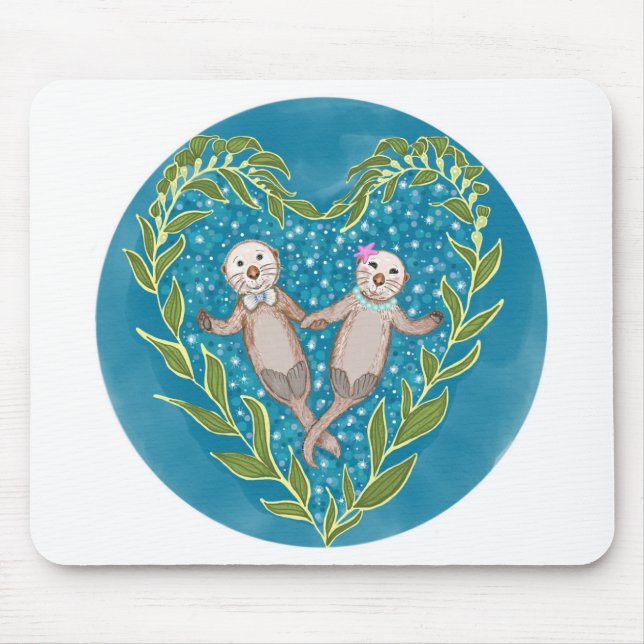 Alfombrilla De Ratón Nutrias lindas (Frente)