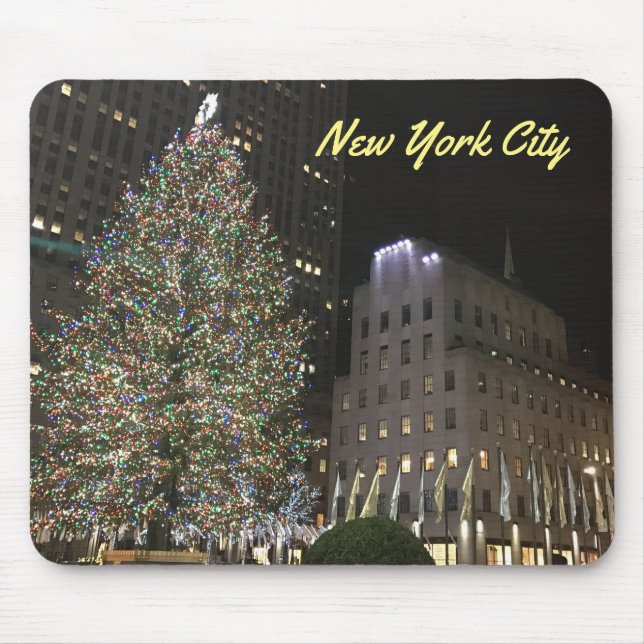 Alfombrilla De Ratón NYC New York Christmas Tree Rockefeller Center (Frente)