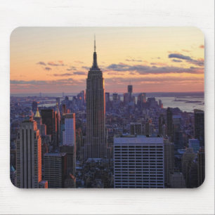 Alfombrilla De Ratón NYC Skyline justo antes del atardecer