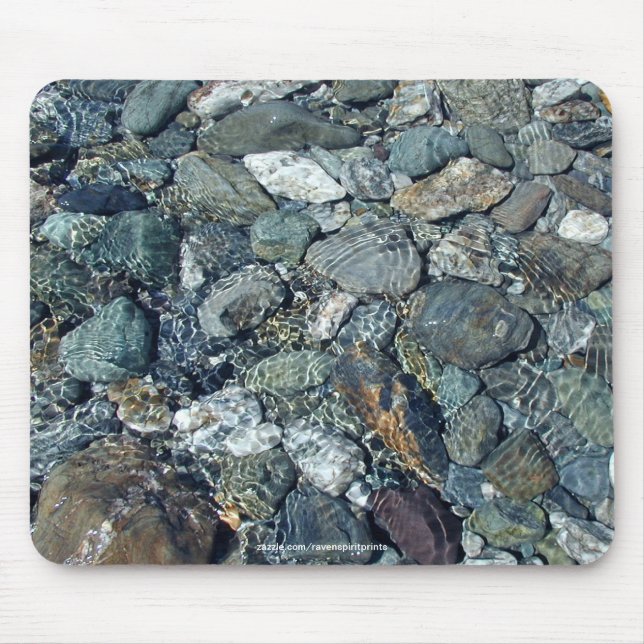 Alfombrilla De Ratón NZ LAKE AGUAS Y PIEDRAS Mousepad natural (Frente)
