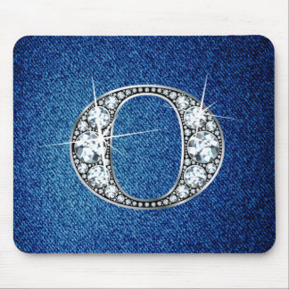 Alfombrilla De Ratón O Faux-"Diamond Bling" en Denim Mousepad