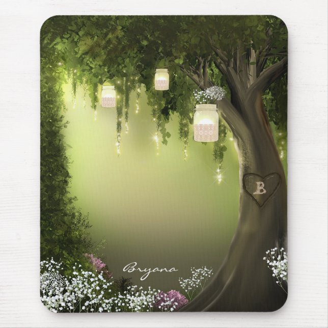 Alfombrilla De Ratón Oak Tree Encantado Forest Garden Mouse Pad (Frente)