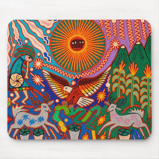 Alfombrilla De Ratón Oaxaca México México Viaje Boho de arte tribal may (Frente)