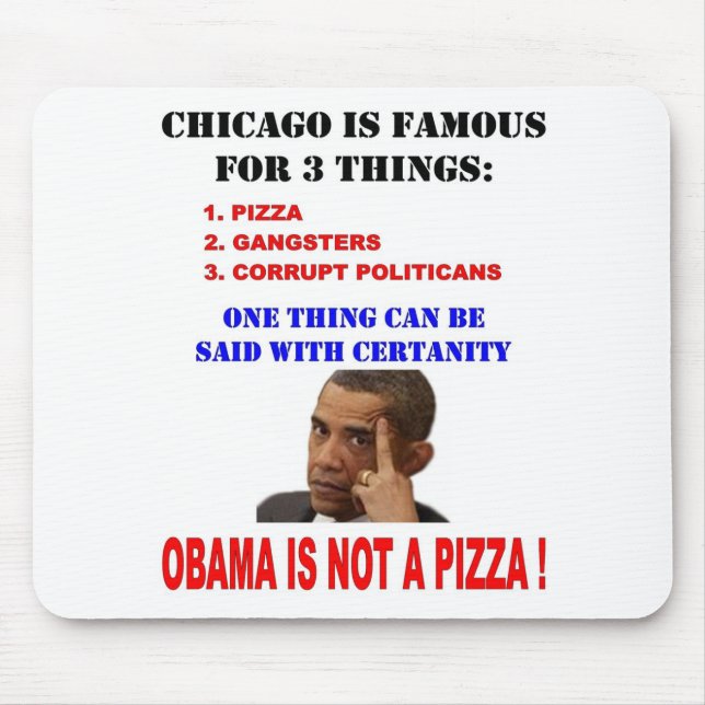 ALFOMBRILLA DE RATÓN OBAMA NO ES UNA PIZZA (Frente)