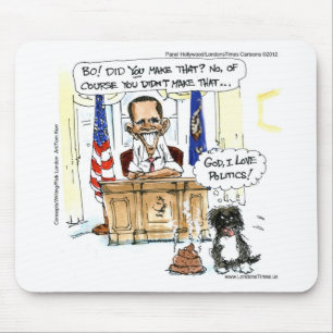 Alfombrilla De Ratón Obama y Bo regalos satíricos de Personalizado Tees