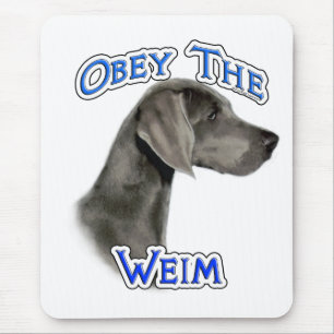 Alfombrilla De Ratón Obedezca el Weimaraner