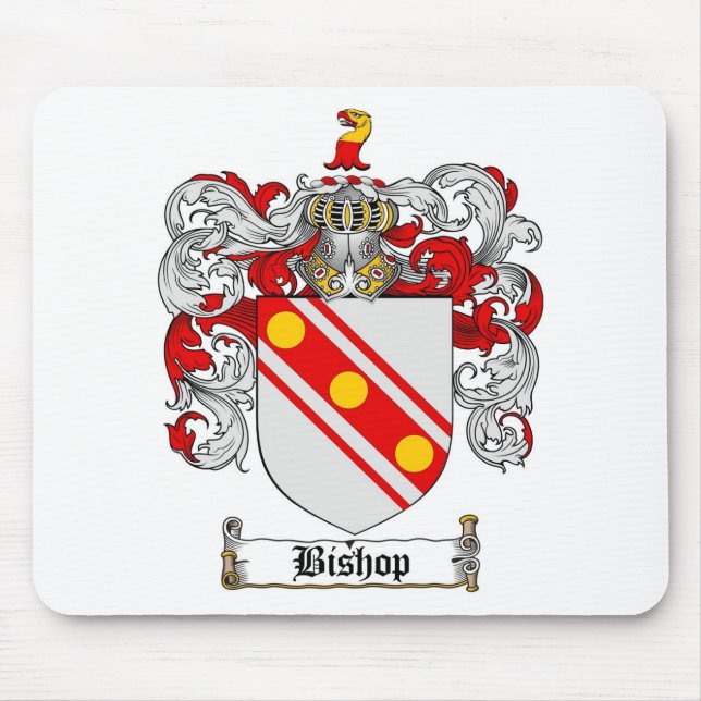 ALFOMBRILLA DE RATÓN OBISPO FAMILY CREST - OBISPO ESCUDO DE ARMAS (Frente)